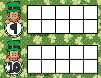 Leprechaun Ten Frames (includes worksheet) by Little Sprouts Learning