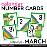 Leprechaun Theme Calendar Numbers