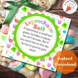 Leprechaun Trap Bait Printable Treat Tags