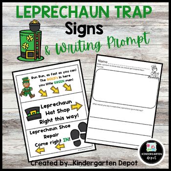 Preview of Leprechaun Trap Signs & Writing Prompt