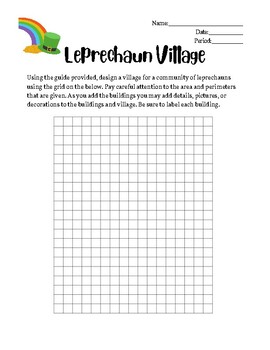 Preview of Leprechaun Village Middle School Math Assignment