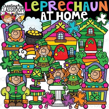 Preview of Leprechaun at Home Clipart {St. Patrick's Day Clipart}