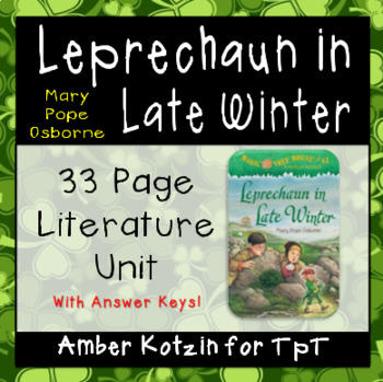 Preview of Leprechaun in Late Winter Magic Tree House Literature Guide (Common Core)