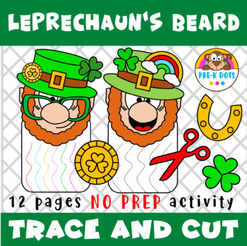 Cut The Leprechaun's Beard Fine Motor Activity - Happy Toddler Playtime