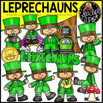 Preview of Leprechauns Clip Art Bundle {Educlips Clipart}