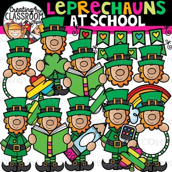 Leprechauns At School Clipart St Patricks Day Clipart Tpt