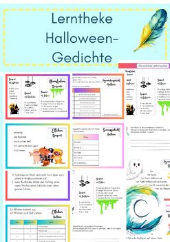 Preview of Lerntheke Gedichte Halloween 8 Gedichtformen