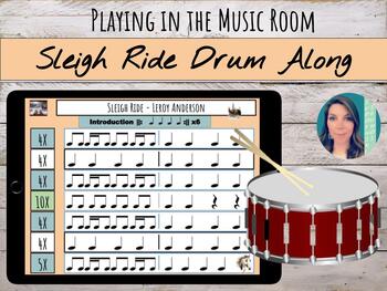 Preview of Leroy Anderson Sleigh Ride Bucket Drum Along on Google Slides