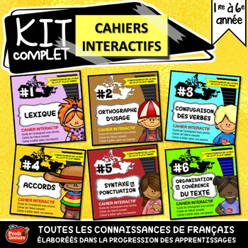 Preview of Cahiers interactifs en français / French Long Range Plans with Grammar and verbs