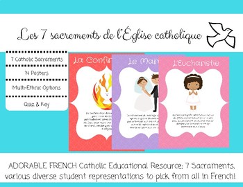Preview of Les 7 sacrements de l’Église catholique FLS French Immersion 7 Sacraments
