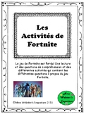 Les Activites de Fortnite- French Activities with Reading 