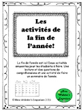 Les Activités de la Fin de L'année - End of Year French Ac