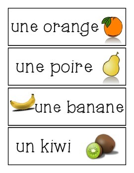 Preview of Les Aliments - mots étiquettes