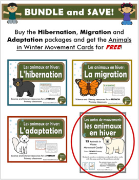 Preview of Les Animaux en Hiver - BUNDLE (French: Hibernation, Migration and Adaptation)