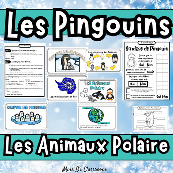 Preview of Les Animaux polaires / Polar Animals - Core French Winter Unit
