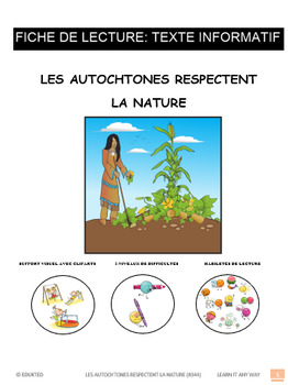 Preview of Les Autochtones respectent la nature, French immersion (#344)
