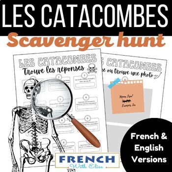 Preview of Les Catacombes de Paris Scavenger Hunt Activity - French Culture - Webquest