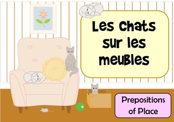 Preview of Les Chats Sur Les Meubles - French Preposition of Place Flashcards
