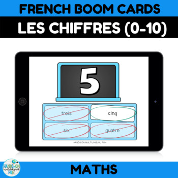 Preview of Les Chiffres (Numéros 0-10) Boom Cards Distance Learning