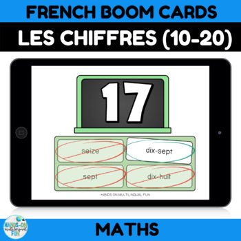 Preview of Les Chiffres (Numéros 10-20) Boom Cards Distance Learning