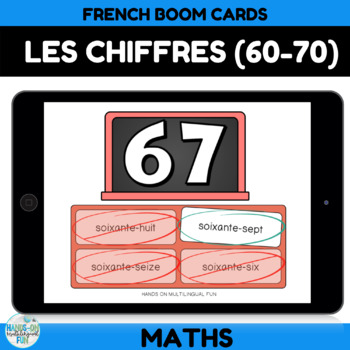 Preview of Les Chiffres (Numéros 60-70) Boom Cards Distance Learning