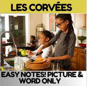 Preview of Les Corvées | Tâches Ménagères French Chores Google™ Notes