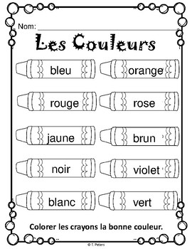 Les Couleurs by Primary Portable | TPT