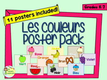 Preview of Les Couleurs - Colour Posters for beginning French students