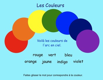 Preview of Les Couleurs FREEBIE Interactive Smartboard Lesson