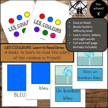 Preview of Les Couleurs French Learn to Read Series