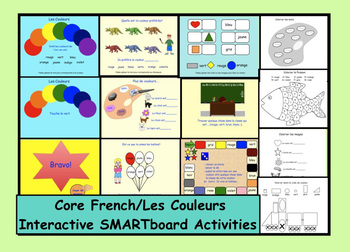 Preview of Les Couleurs: Interactive SMARTboard Activities