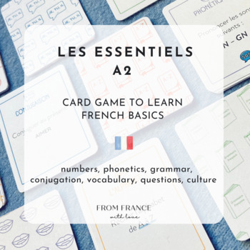 Preview of French basics, card game | Les Essentiels A2
