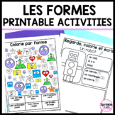 Les Formes Printable Activities | French 2D Shapes Worksheets