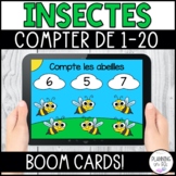FRENCH Bugs Counting 1-20 Digital BOOM Cards™ | Les Insect