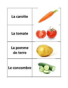 Preview of Les Legumes Classification Cards