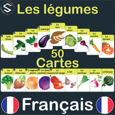 FRENCH Vegetables Vocabulary list Montessori flashcards | 