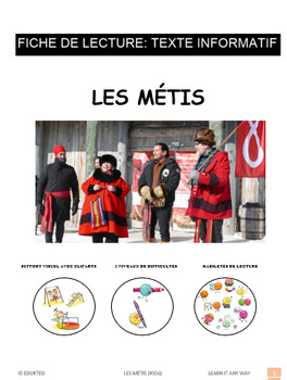 Preview of Les Métis, French Immersion, Canadian history (#356)