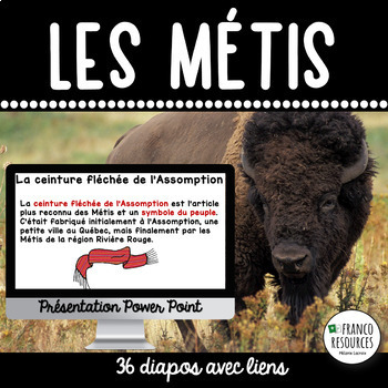 Preview of Les Métis Power Point Presentation | activités | Canadian history en Français