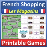 Les Magasins Shopping and Stores in French Printable Revie
