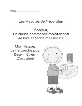 Preview of Les Mesures de Prevention - French COVID Poem