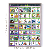 Les Métiers, FRENCH "Jobs" Vocabulary Large Posters,49 Nom
