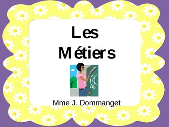 Preview of Les Métiers PPT and activities