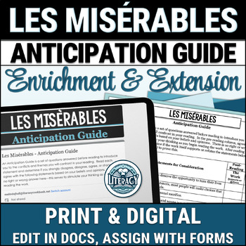 les miserables essay questions