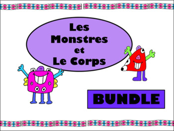 Preview of Les Monstres et Le Corps Bundle – The Body Vocabulary in French