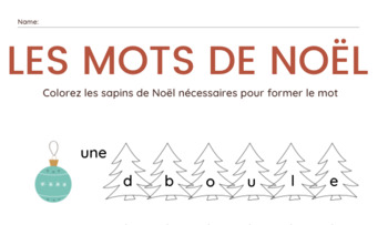Preview of Les Mots de Noël  Christmas Words