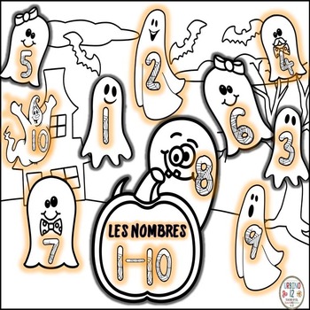 Preview of Les Nombres pour Halloween en français