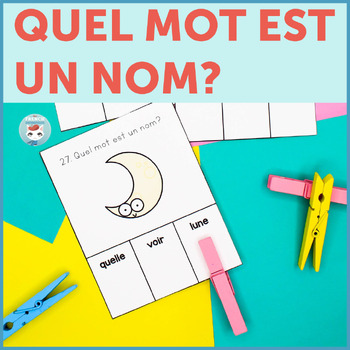 Noms: French nouns practice clip cards | Printable & Digital Boom Cards ...