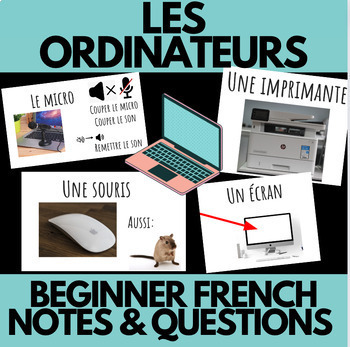 Preview of Les Ordinateurs| Computer Parts Google™ Notes | Beginner French Technologie