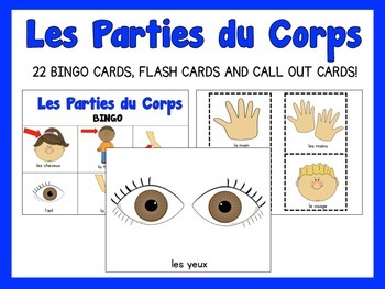 Preview of Les Parties Du Corp {Bingo Game & Flash Cards}