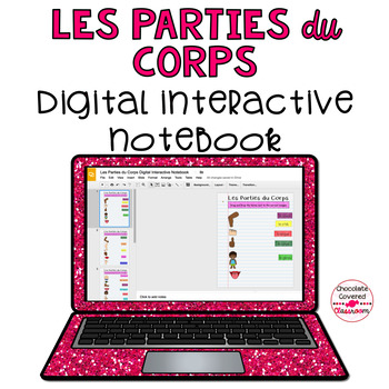Preview of Les Parties du Corps French Body Parts Digital Activities Distance Learning